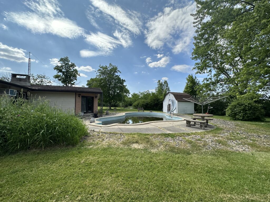 The backyard of the 60's ranch remodel