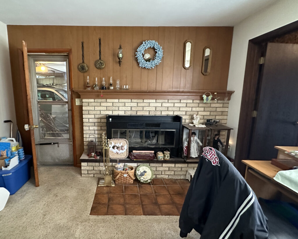 The Before fireplace makeover